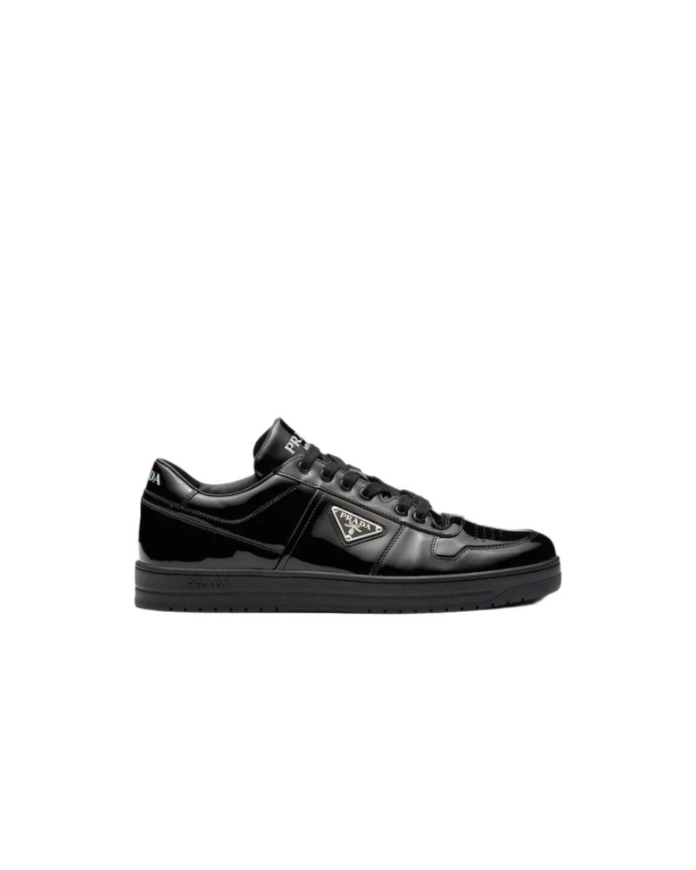 Prada Downtown nappa leather sneakers 'Black'