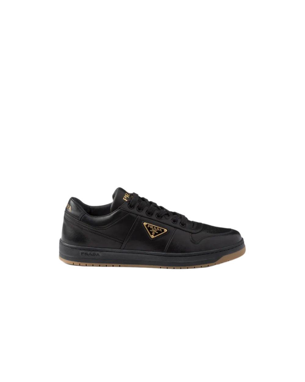 Prada Downtown nappa leather sneakers 'Black'