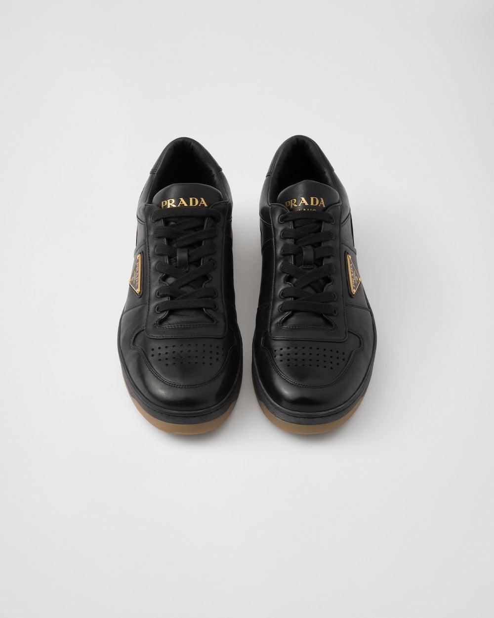 Prada Downtown nappa leather sneakers 'Black'