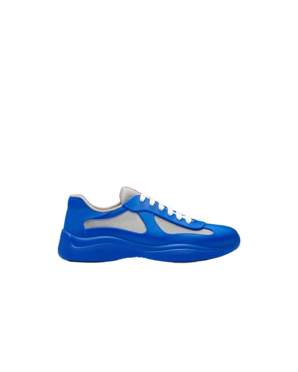 Prada America's Cup Soft rubber and bike fabric sneakers 'Blue'