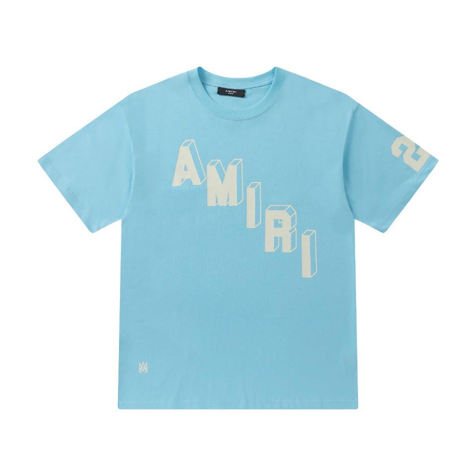 Amiri 23 Blue T-Shirt Without Collar