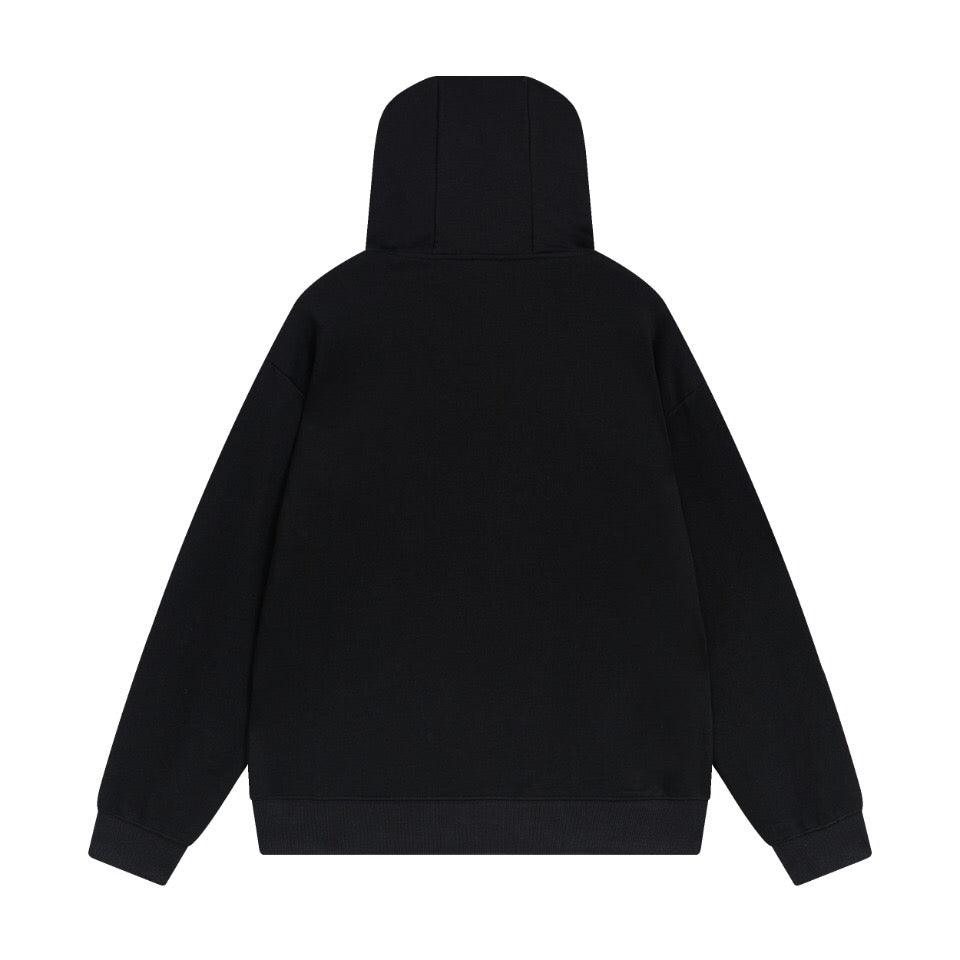 Dior Classic Letter Embroidered Hoodie Black