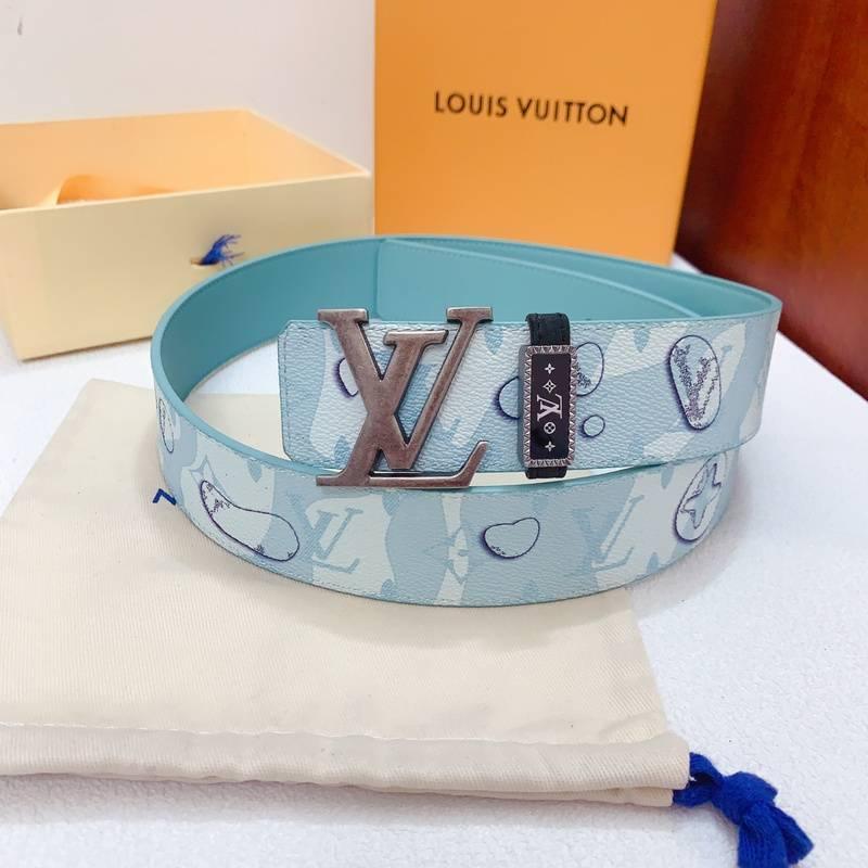 Louis Vuitton Double Belt Logo 'Light Blue'