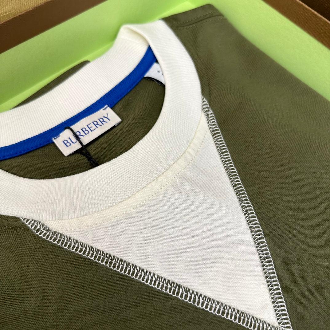 Burberry T-Shirt Without Collar 'Green & White'