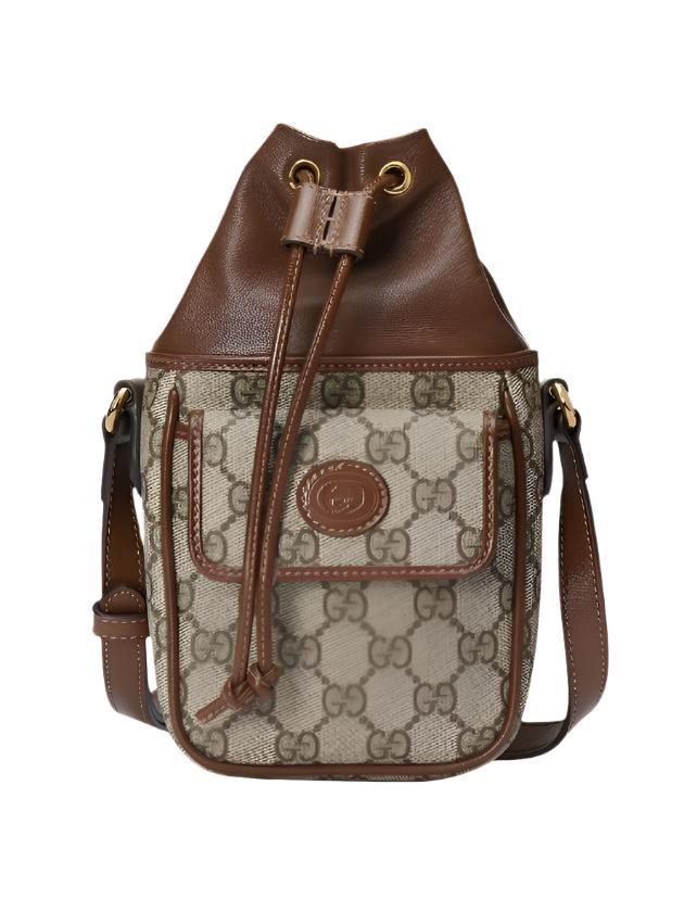 Gucci GG Interlocking G Mini Bucket Bag Beige