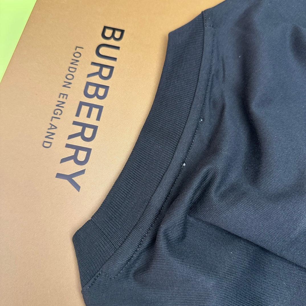 Burberry Black T-Shirt Without Collar