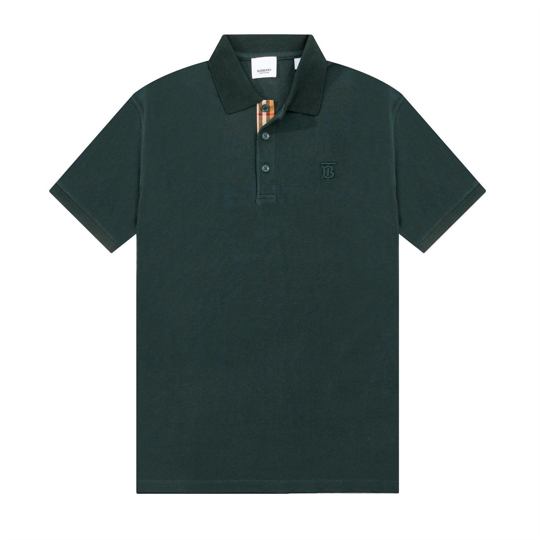 Burberry Dark Green T-Shirt With Collar