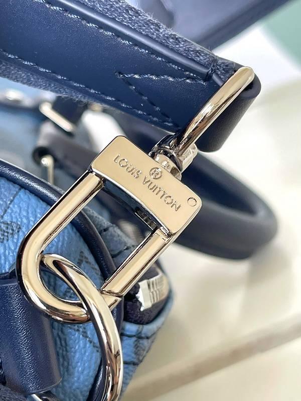 Louis Vuitton Speedy Bandoulière 35 Blue Canvas Handbag