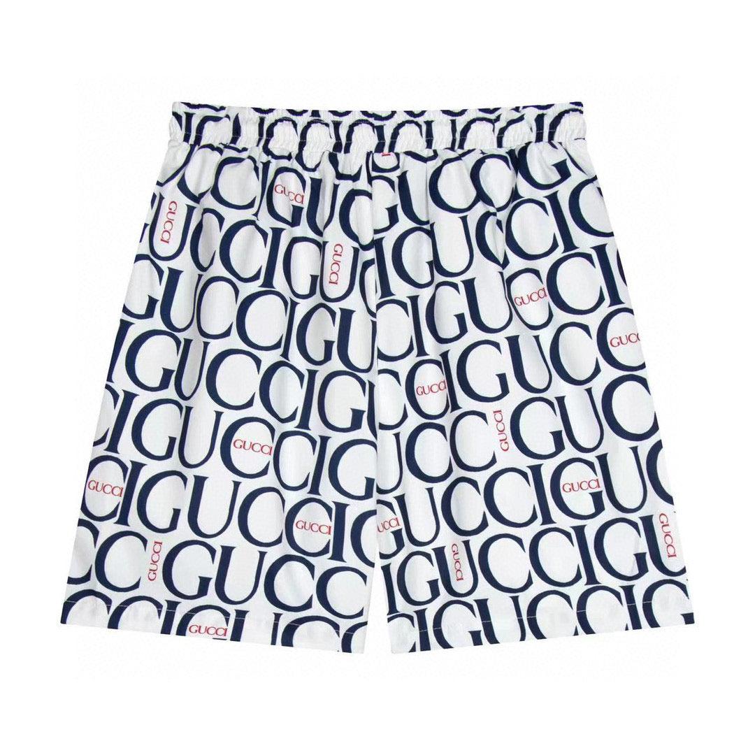 Maxi Gucci Print Fabric Short 'Blue'