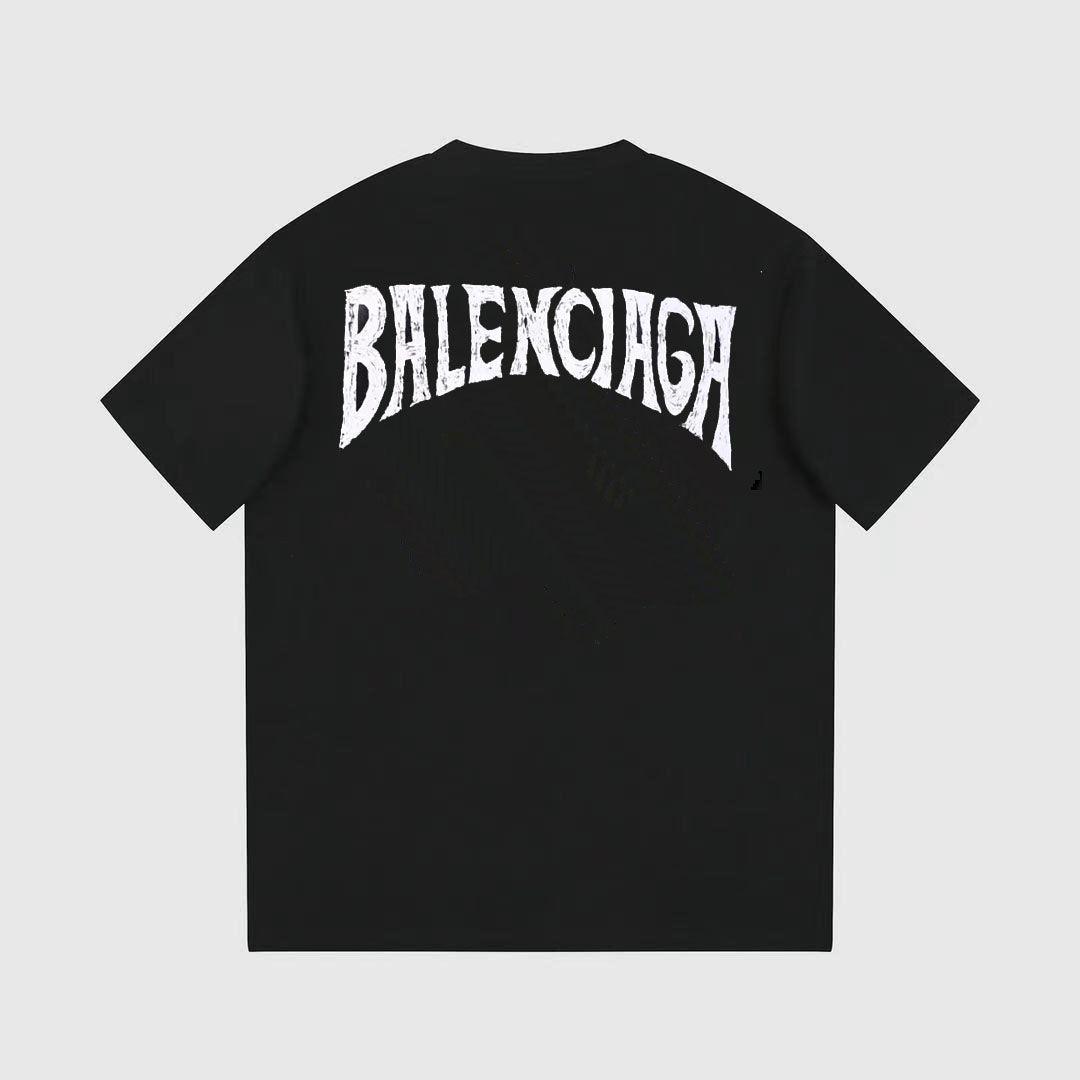 Balenciaga Black T-Shirt Without Collar