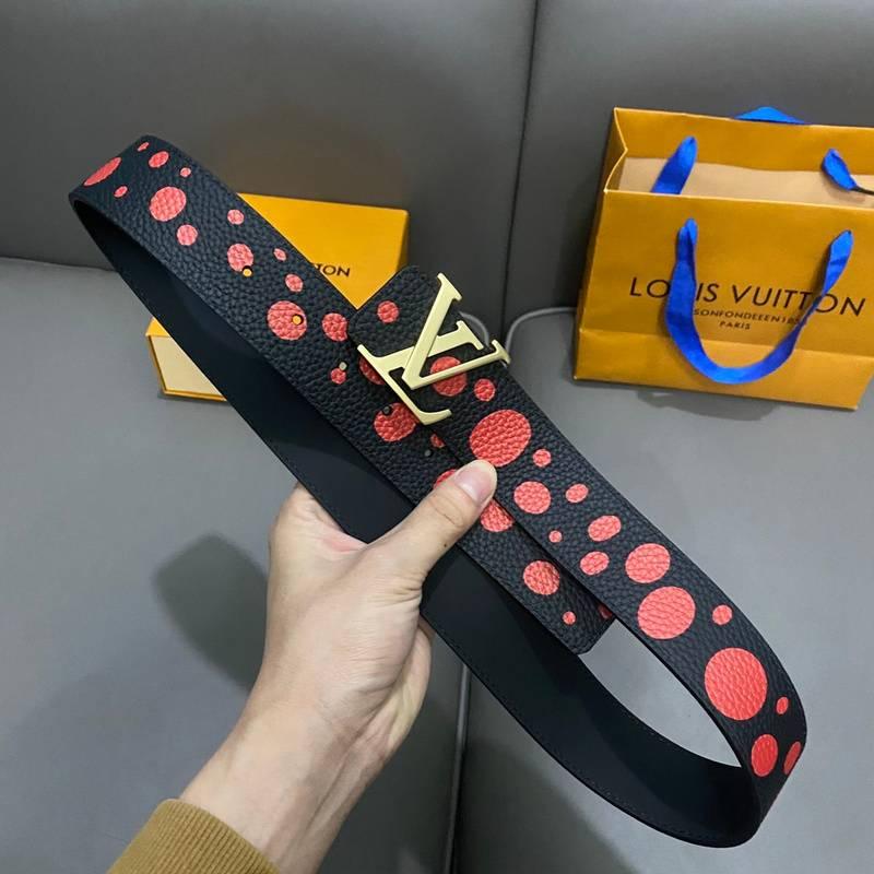 Louis Vuitton x Yayoi Kusama LV Initiales Reversible Infinity Dots Belt Black/Red