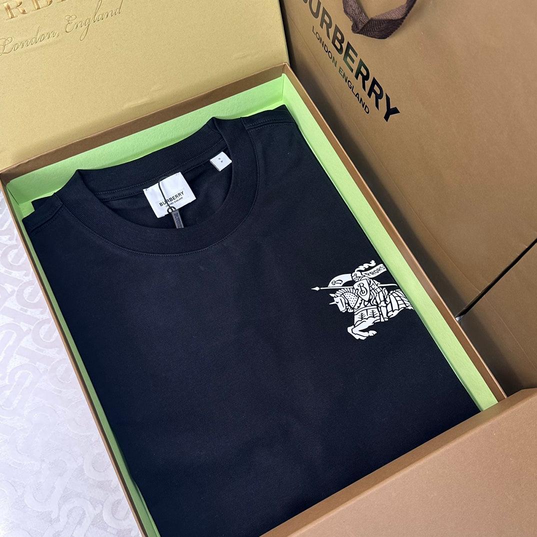 Burberry Black T-Shirt Without Collar