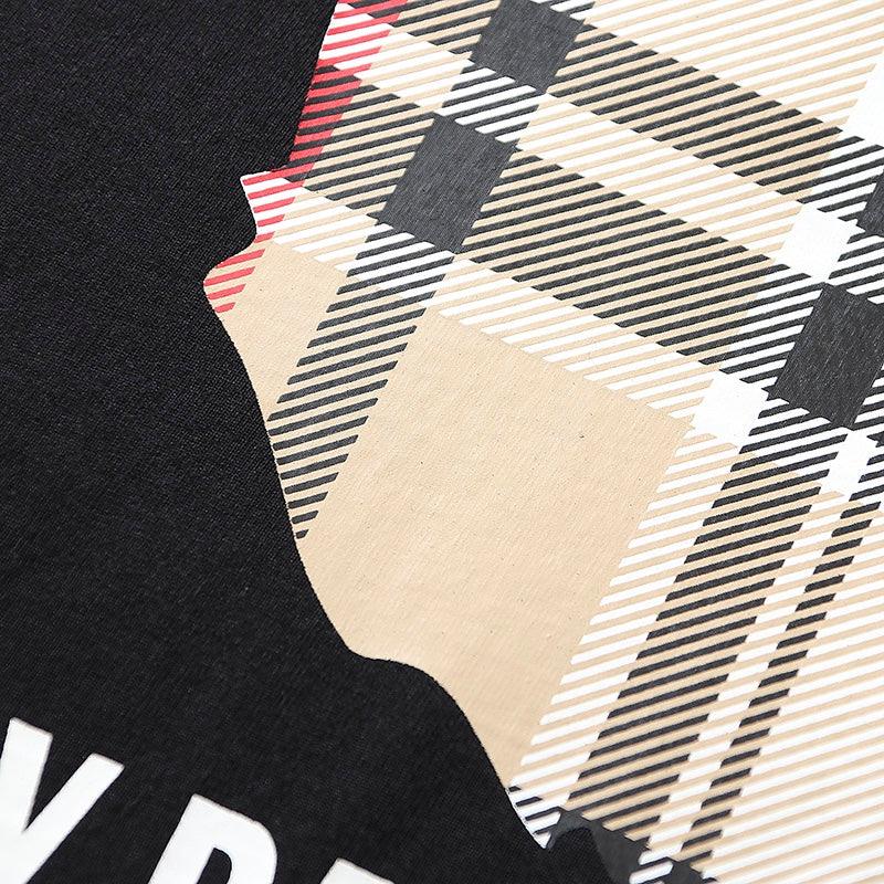 Bathing Ape Check by Bathing Tee Black/Beige