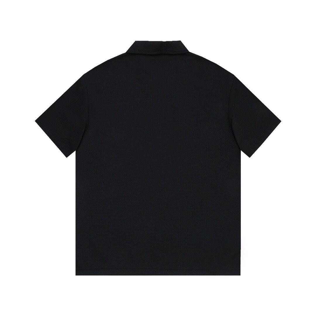 Louis Vuitton Black T-Shirt with Collar