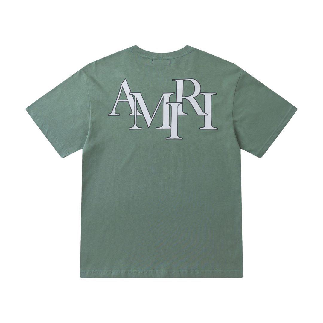 Amiri Green T-Shirt Without Collar