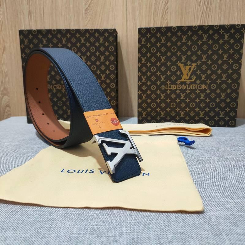 Louis Vuitton Double Belt 'Brown/Blue'