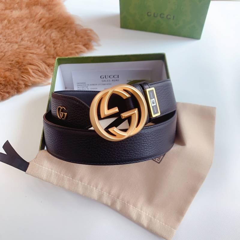 GUCCI Embellished coated-canvas and leather belt 'Black'