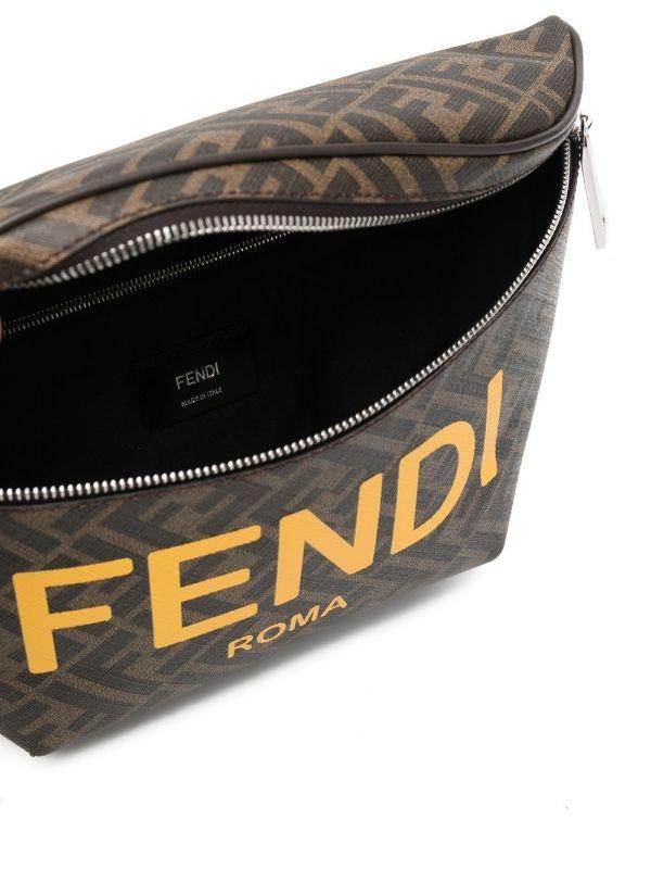 Fendi logo-print leather belt bag