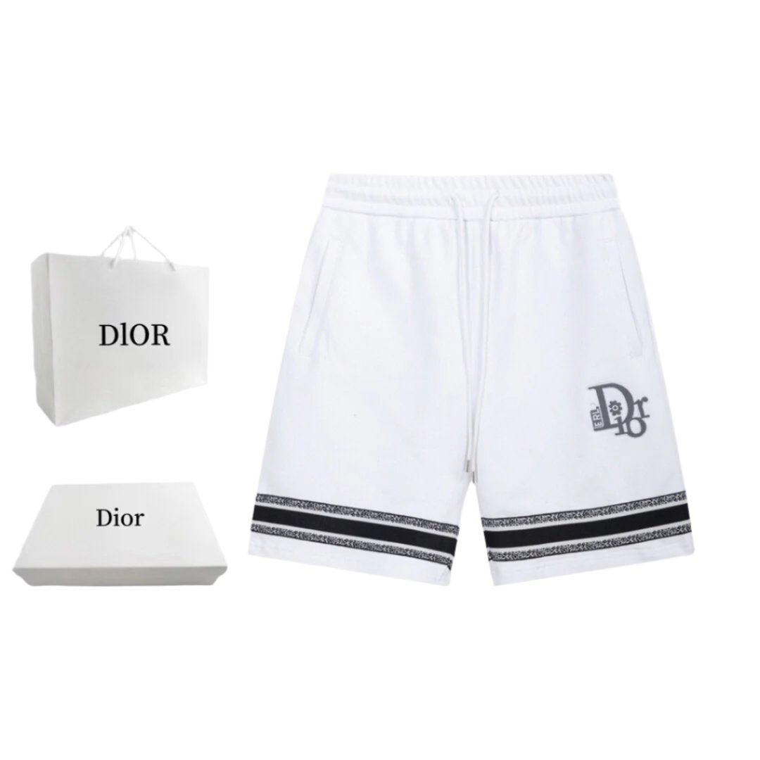 Dior Knit Basketball Shorts 'White/Black'