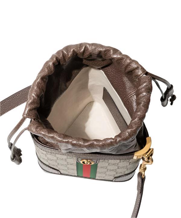 Gucci GG Supreme Canvas Bucket Bag Beige