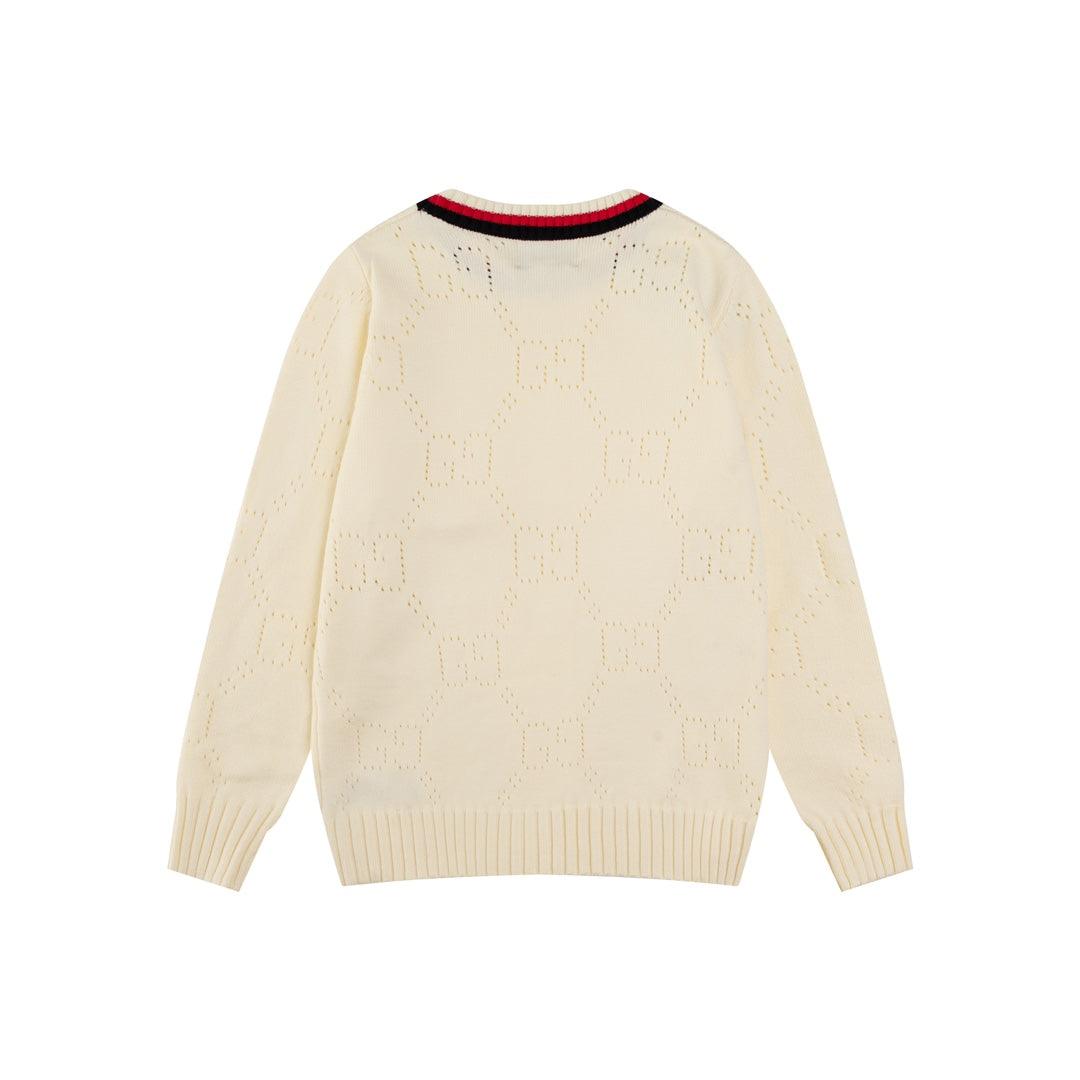 Perforated Gucci GG cotton sweater