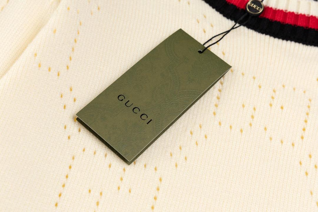 Perforated Gucci GG cotton sweater