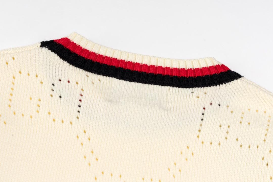 Perforated Gucci GG cotton sweater