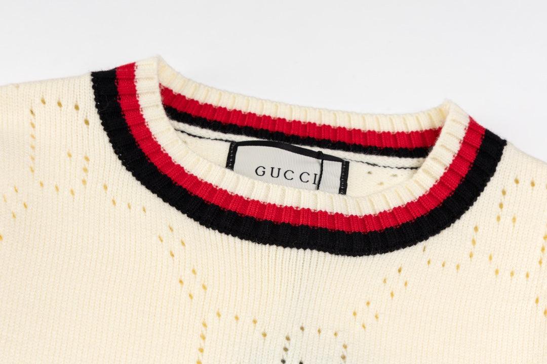 Perforated Gucci GG cotton sweater