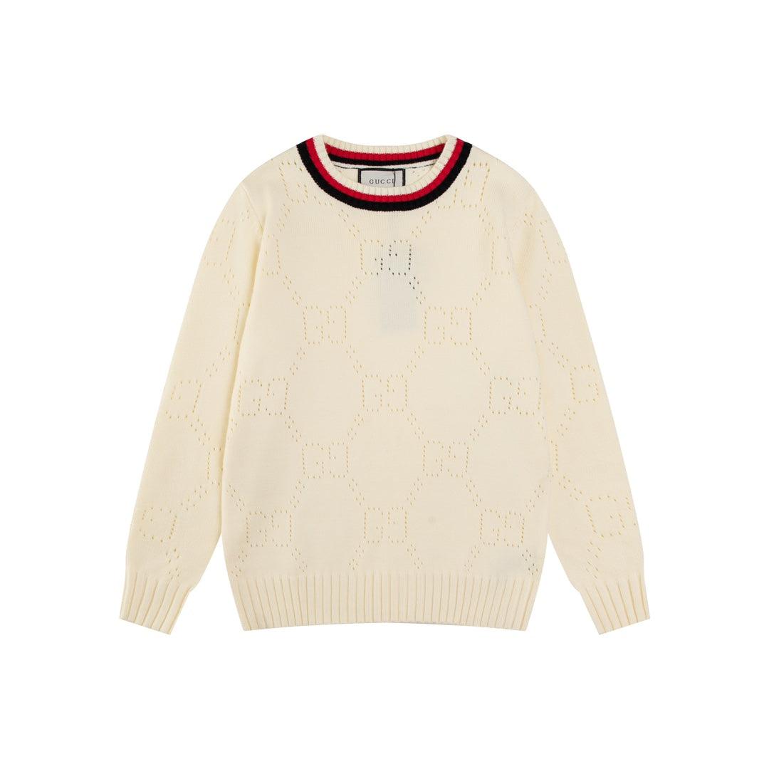 Perforated Gucci GG cotton sweater