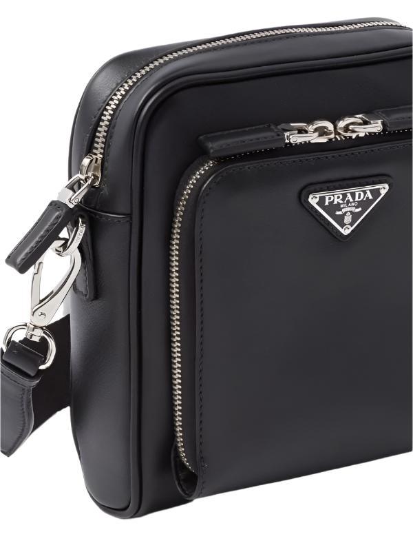 Prada Triangle Logo leather shoulder bag