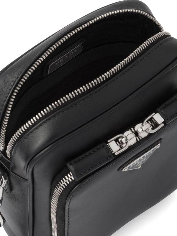 Prada Triangle Logo leather shoulder bag