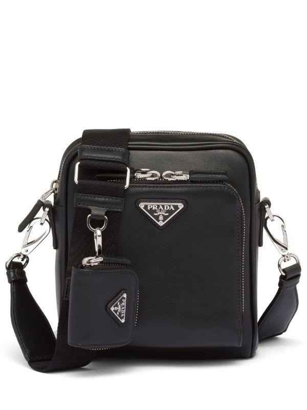 Prada Triangle Logo leather shoulder bag