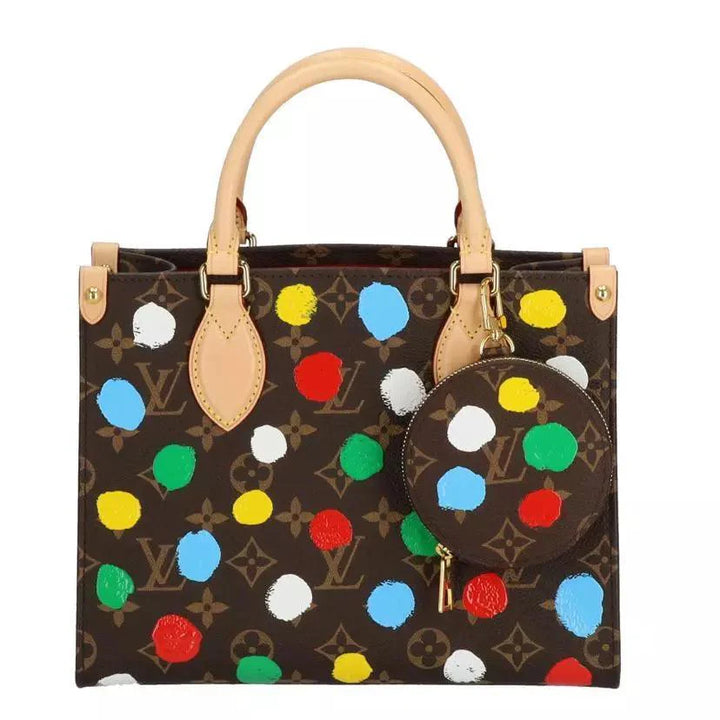 LOUIS VUITTON Monogram x Kusama Yayoi On the Go PM Hand Bag