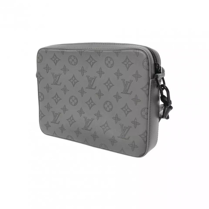 LOUIS VUITTON Monogram shadow Duo messenger Gray For Men