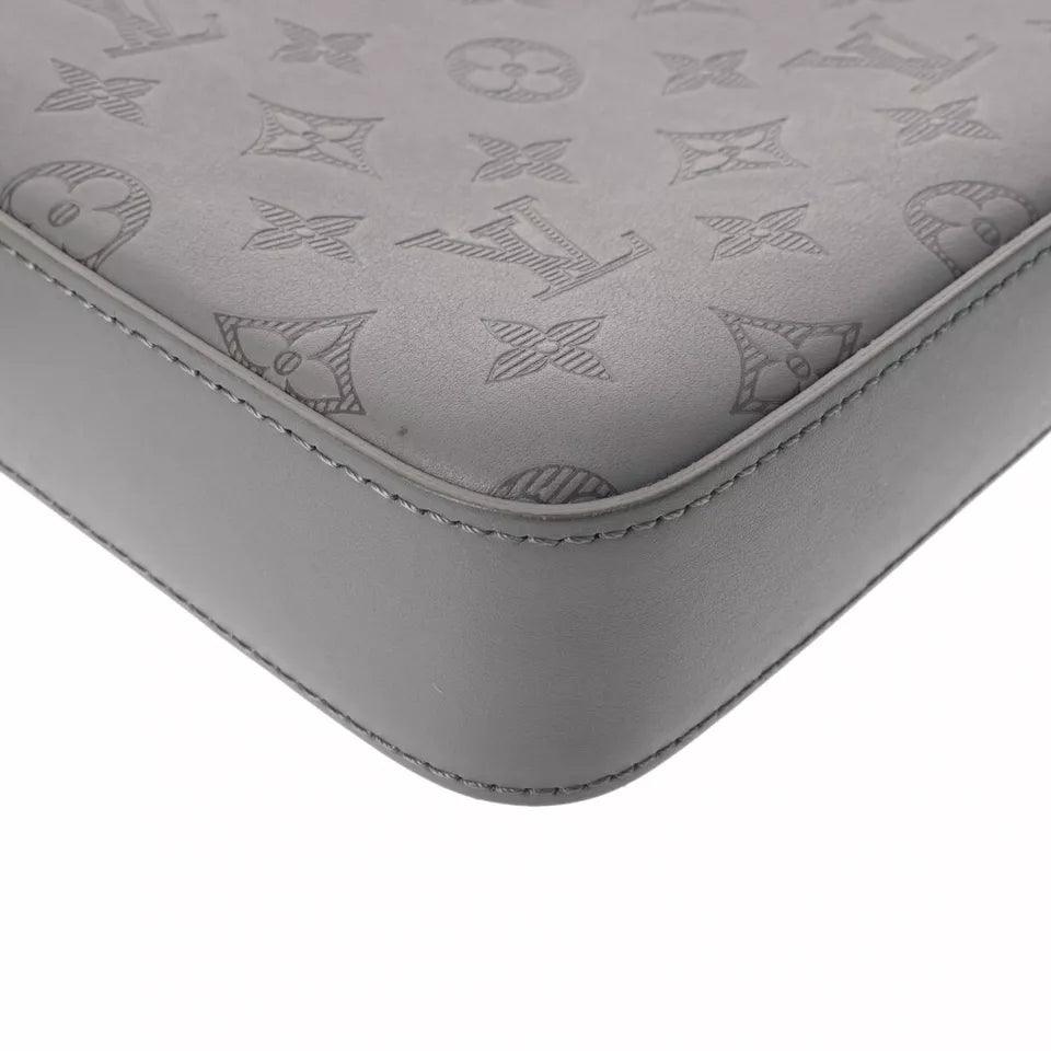 LOUIS VUITTON Monogram shadow Duo messenger Gray For Men