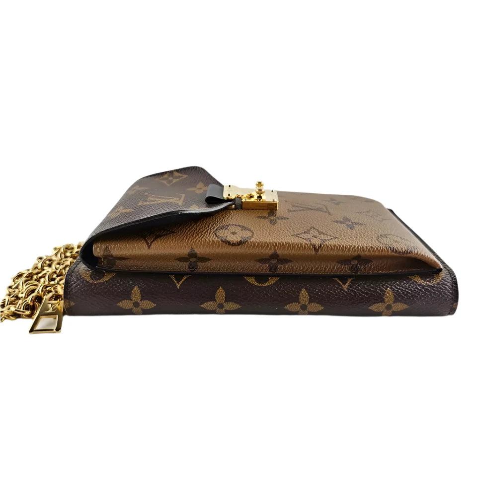 Louis Vuitton Vertical Zippy Metis Chain Wallet Reverse Monogram