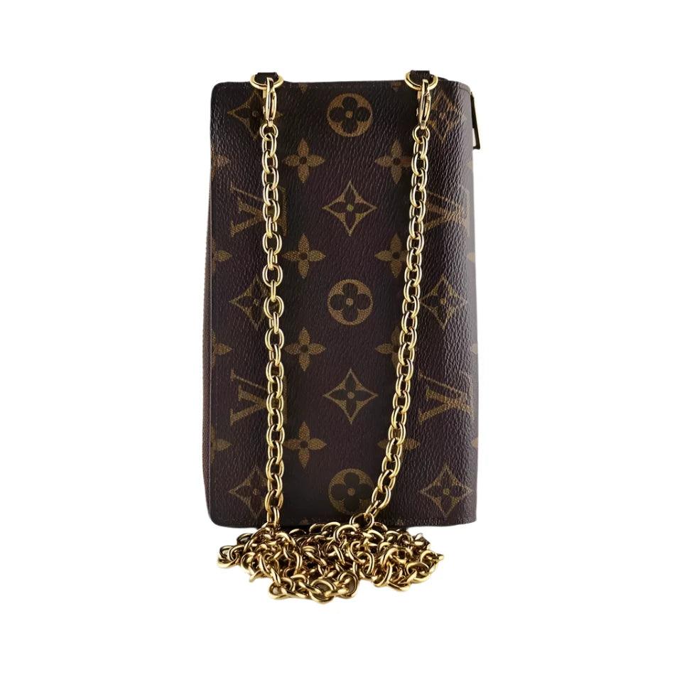 Louis Vuitton Vertical Zippy Metis Chain Wallet Reverse Monogram